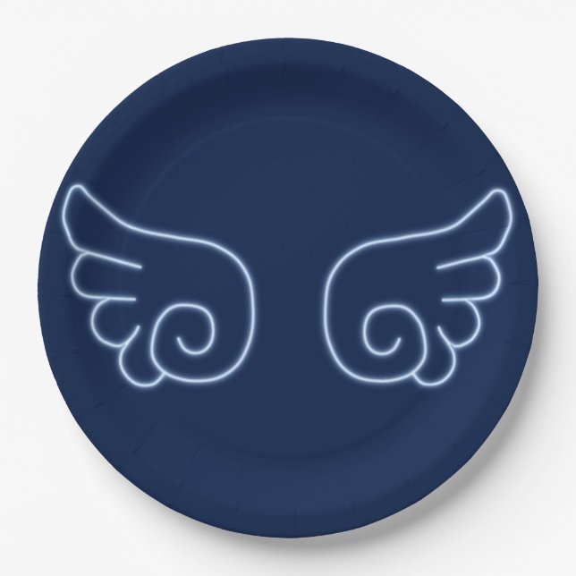 Falln Chibi Angel Wings Paper Plate (Front)