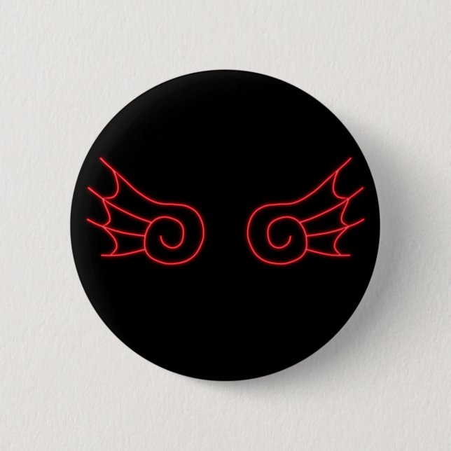 Falln Chibi Demon Wings 6 Cm Round Badge (Front)
