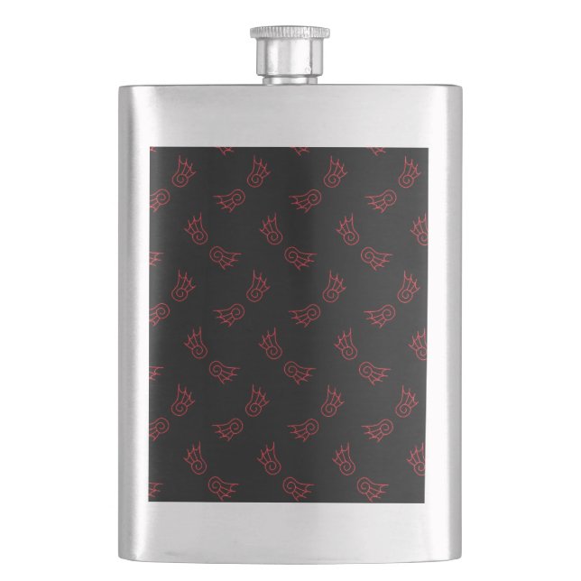 Falln Chibi Demon Wings Hip Flask (Front)