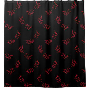 Falln Chibi Demon Wings Shower Curtain