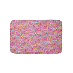 Falln Chirimen Floral Pink Bath Mat