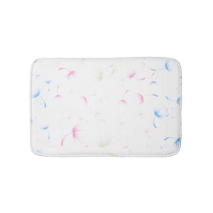 Falln Dandelion Seeds Transgender Pride Bath Mat