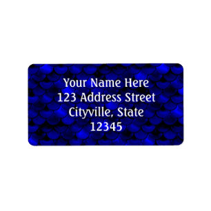 Falln Dark Blue Mermaid Scales Label