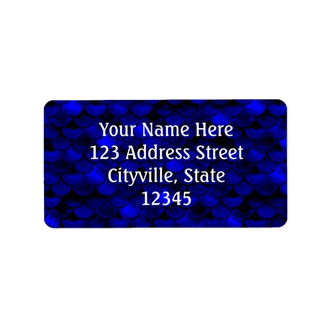 Falln Dark Blue Mermaid Scales Label (Front)
