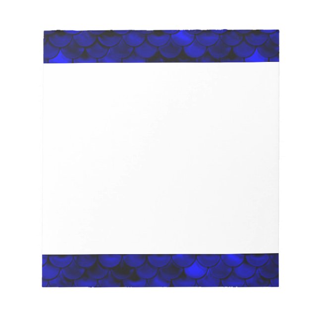 Falln Dark Blue Mermaid Scales Notepad (Front)