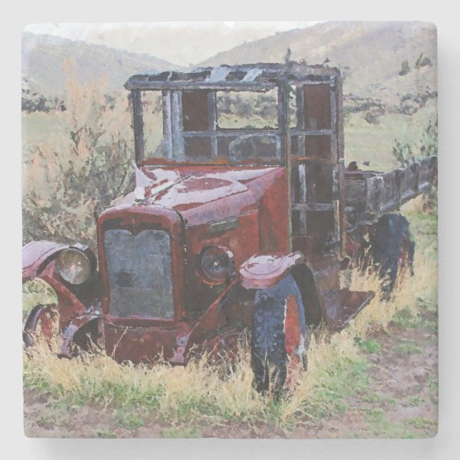 Falln Days Gone By Stone Coaster (Front)
