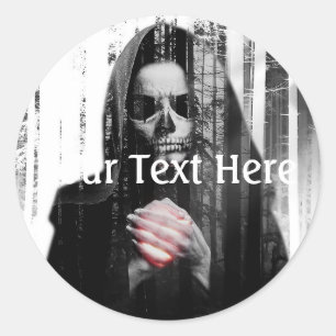 Falln Death Waits Classic Round Sticker
