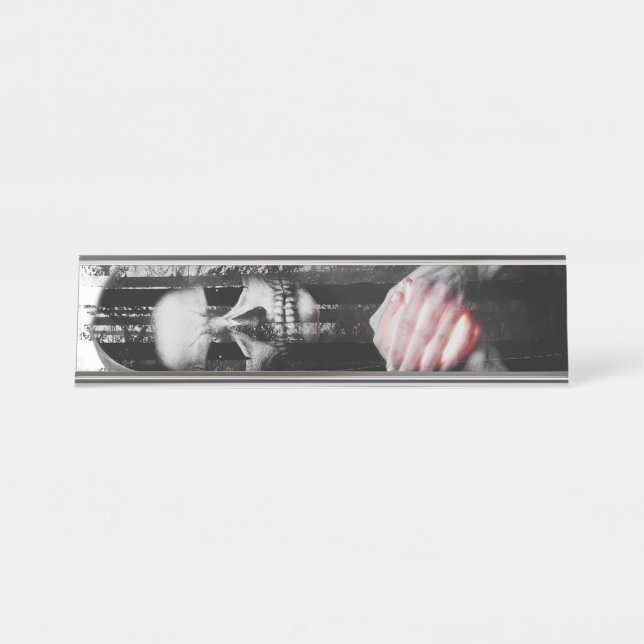 Falln Death Waits Desk Name Plate (Front)