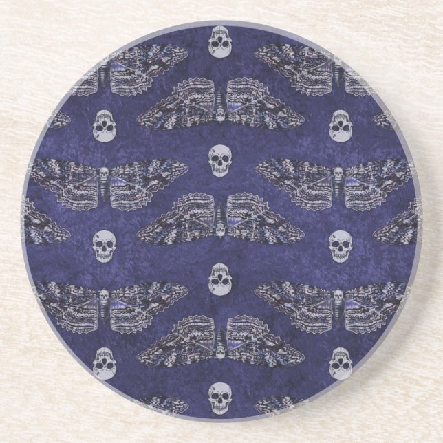 Falln Deathshead Moth and Skulls Coaster (Front)