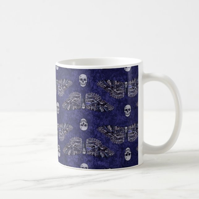 Falln Deathshead Moth and Skulls Coffee Mug (Right)