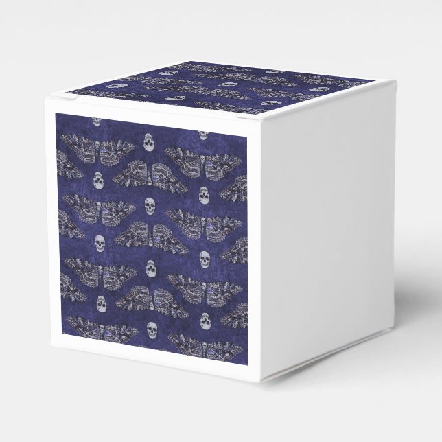 Falln Deathshead Moth and Skulls Favour Box (Front Side)