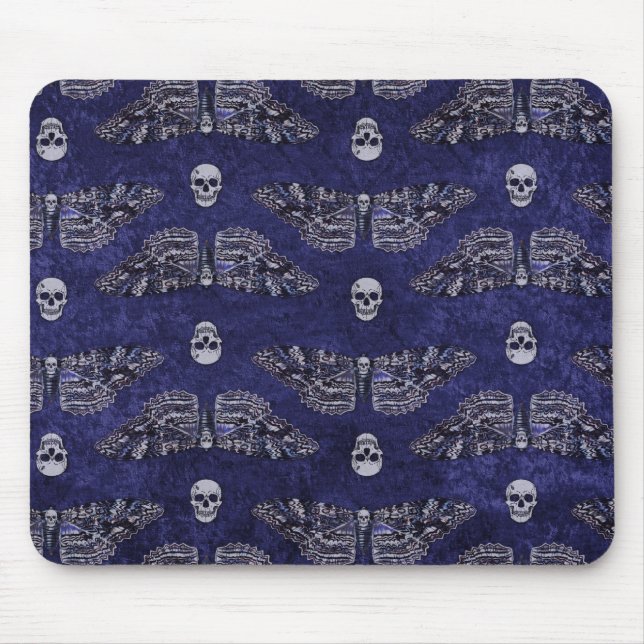 Falln Deathshead Moth and Skulls Mouse Pad (Front)