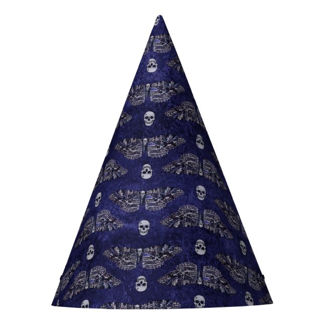 Falln Deathshead Moth and Skulls Party Hat (Front)