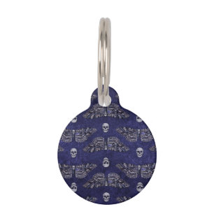 Falln Deathshead Moth and Skulls Pet Tag