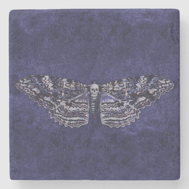 Falln Deathshead Moth Stone Coaster (Front)