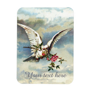 Falln Dove with Roses Magnet