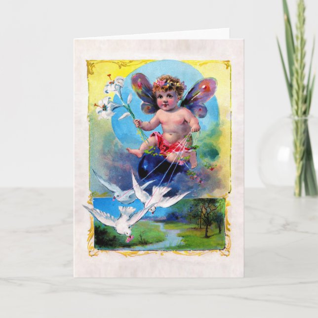 Falln Easter Fairy Holiday Card (Front)