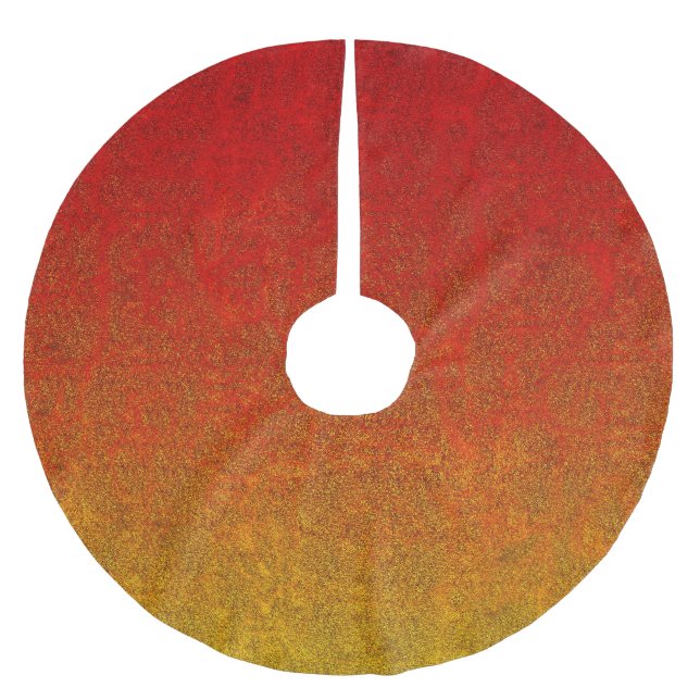 Falln Flame Glitter Gradient Brushed Polyester Tree Skirt (Front)