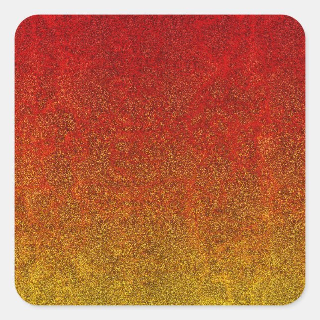 Falln Flame Glitter Gradient Square Sticker (Front)