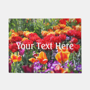 Falln Floral Crimson Waves Doormat