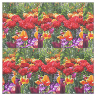 Falln Floral Crimson Waves Fabric