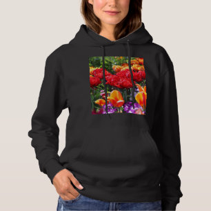 Falln Floral Crimson Waves Hoodie