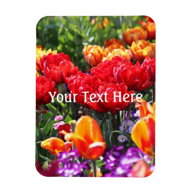 Falln Floral Crimson Waves Magnet (Vertical)