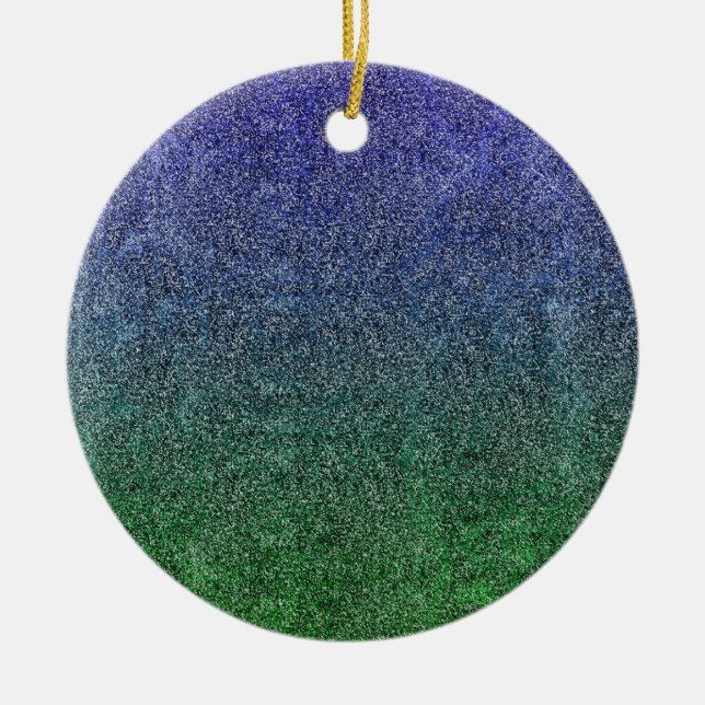 Falln Forest Nightfall Glitter Gradient Ceramic Ornament (Front)