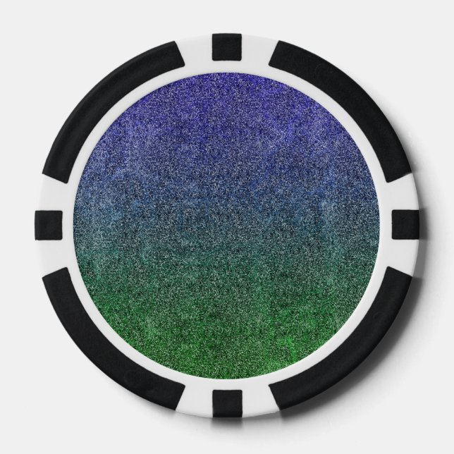 Falln Forest Nightfall Glitter Gradient Poker Chips (Front)