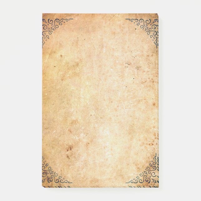 Falln Framed Corners Aged Paper Post-it Notes (Front)