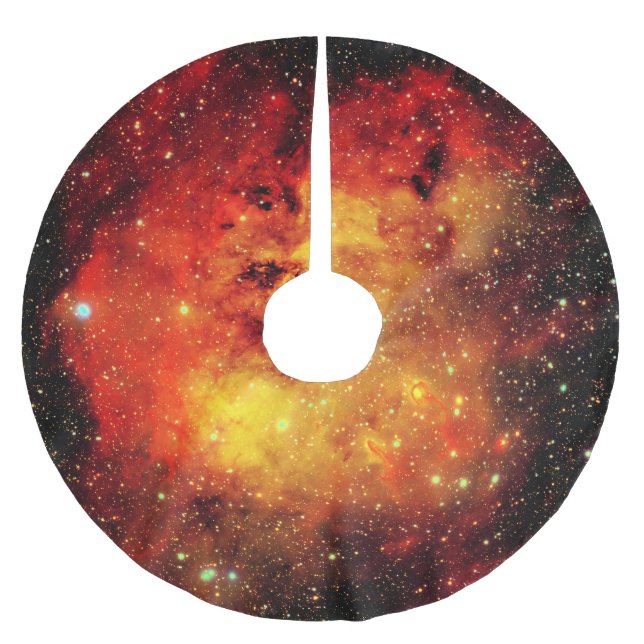 Falln Galaxy on Fire Brushed Polyester Tree Skirt (Front)