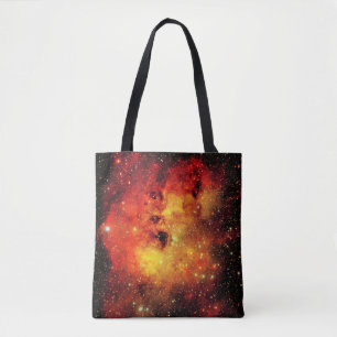 Falln Galaxy on Fire Tote Bag