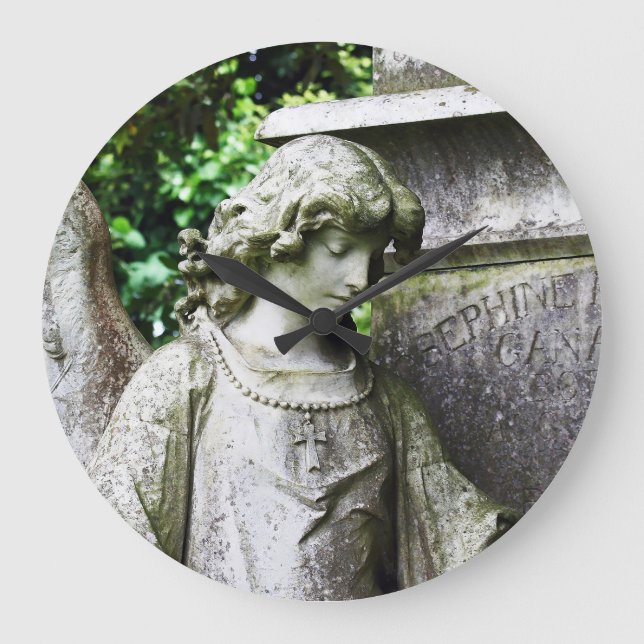 Falln Garden Angel Large Clock (Front)