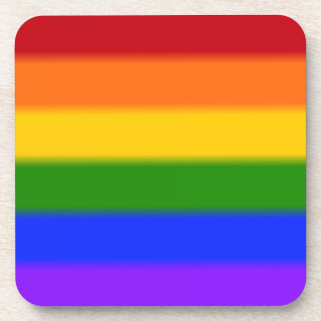 Falln Gay Pride Flag Coaster (Front)