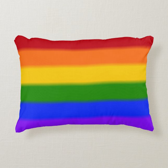 Falln Gay Pride Flag Decorative Cushion (Front)
