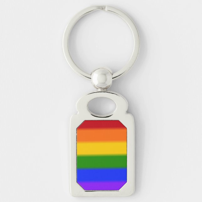 Falln Gay Pride Flag Key Ring (Front)
