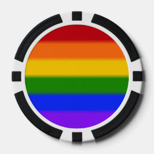 Falln Gay Pride Flag Poker Chips