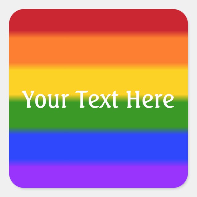 Falln Gay Pride Flag Square Sticker (Front)