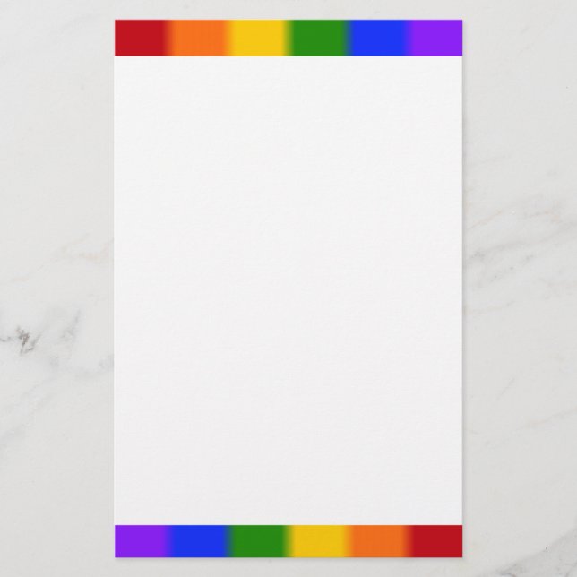 Falln Gay Pride Flag Stationery (Front)