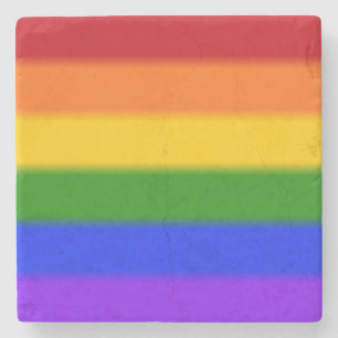 Falln Gay Pride Flag Stone Coaster