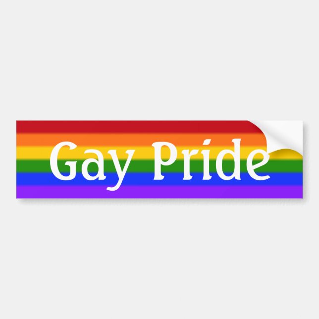 Falln Gay Pride Flag (Text) Bumper Sticker (Front)