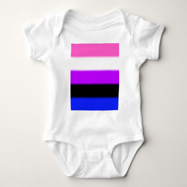 Falln Genderfluid Pride Flag Baby Bodysuit (Front)