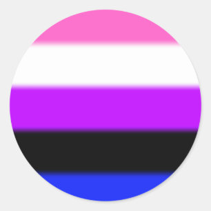 Falln Genderfluid Pride Flag Classic Round Sticker