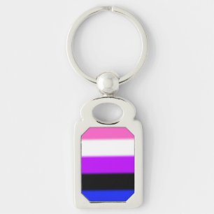 Falln Genderfluid Pride Flag Key Ring
