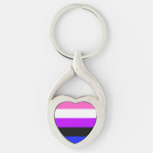 Falln Genderfluid Pride Flag Key Ring