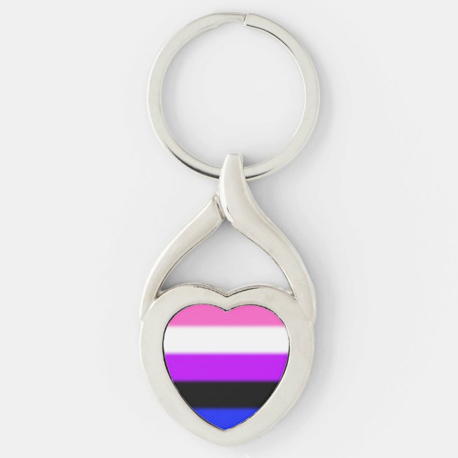 Falln Genderfluid Pride Flag Key Ring (Front)