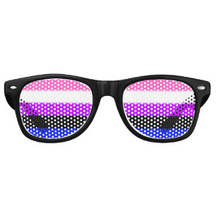 Falln Genderfluid Pride Flag Retro Sunglasses