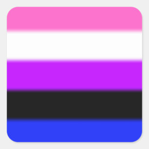 Falln Genderfluid Pride Flag Square Sticker