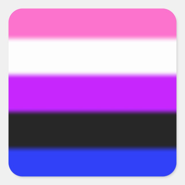 Falln Genderfluid Pride Flag Square Sticker (Front)