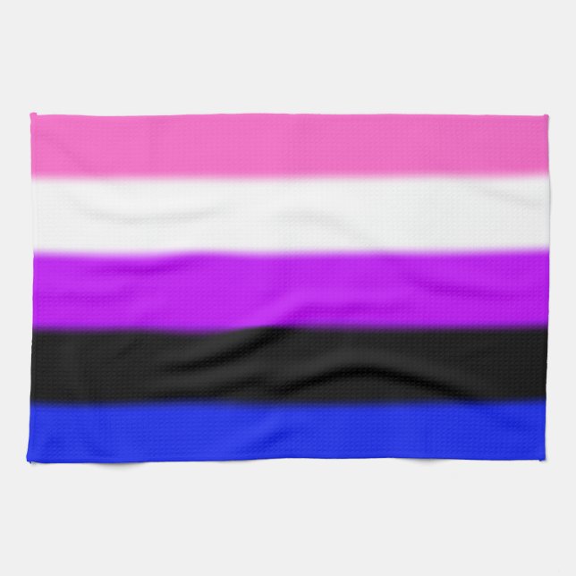 Falln Genderfluid Pride Flag Tea Towel (Horizontal)